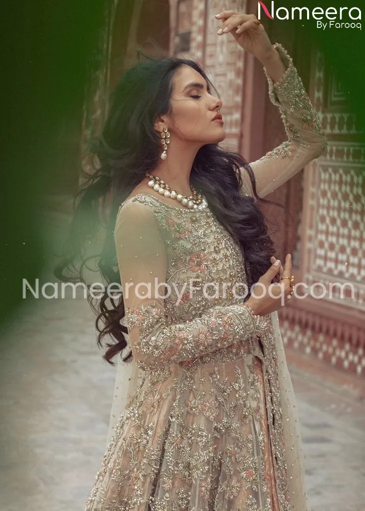 Premium Skin Embroidered Asian Bridal Dresses #BN426