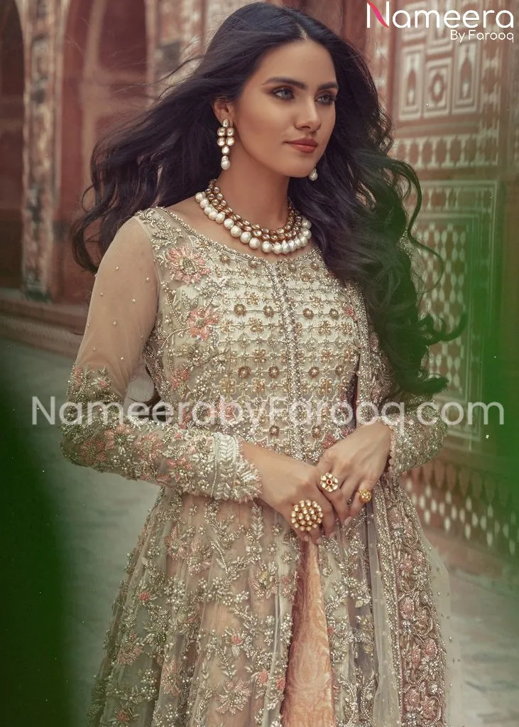 Premium Skin Embroidered Asian Bridal Dresses #BN426