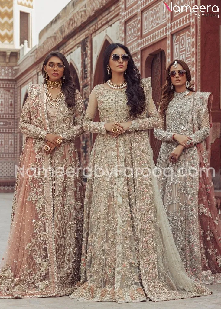 Premium Skin Embroidered Asian Bridal Dresses #BN426