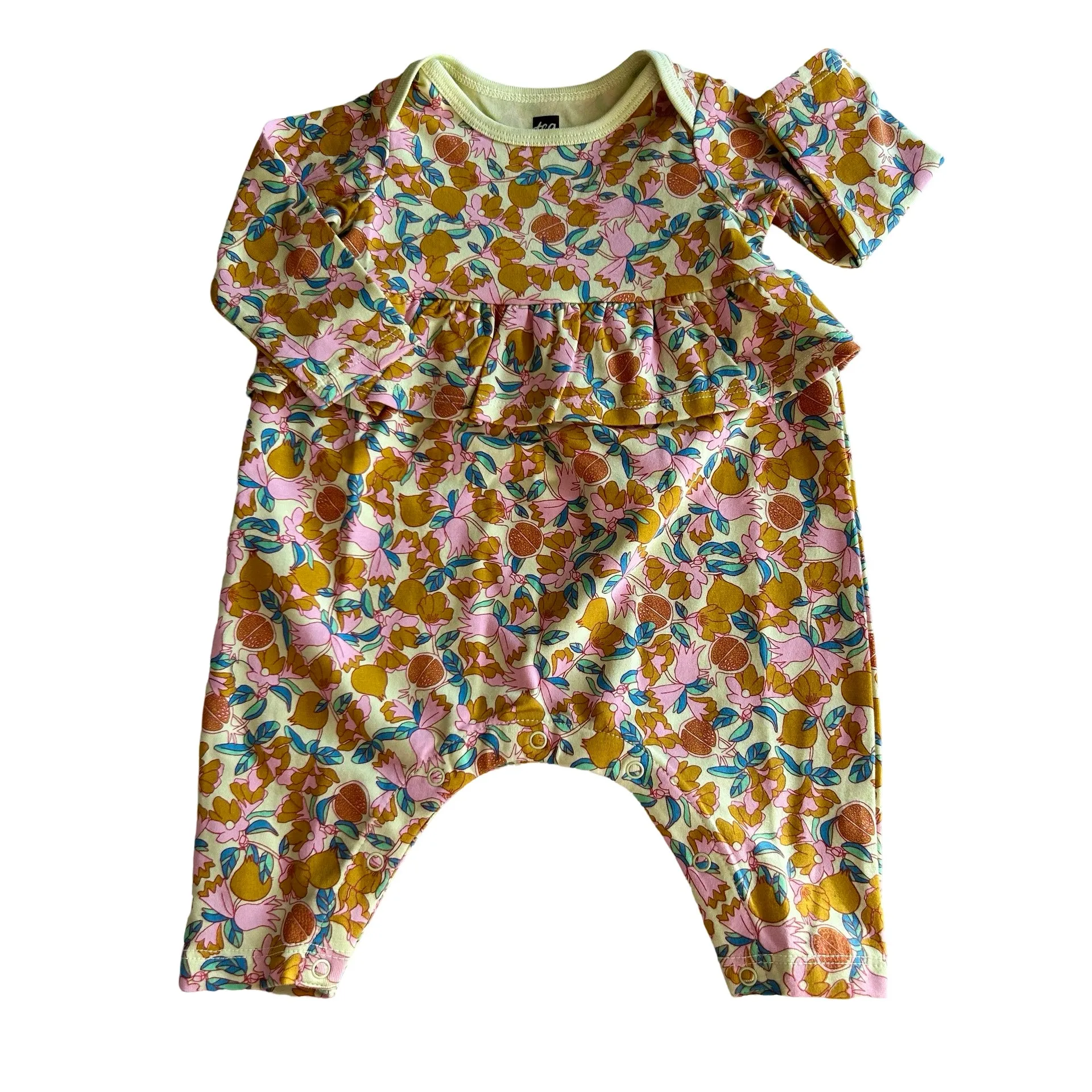 Pretty Peplum Baby Romper | Royal Pomegranate