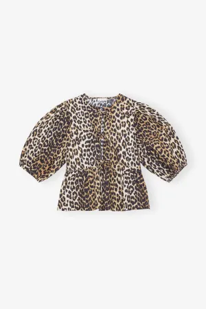 Printed Cotton Poplin Tie Blouse (Best-Seller!)