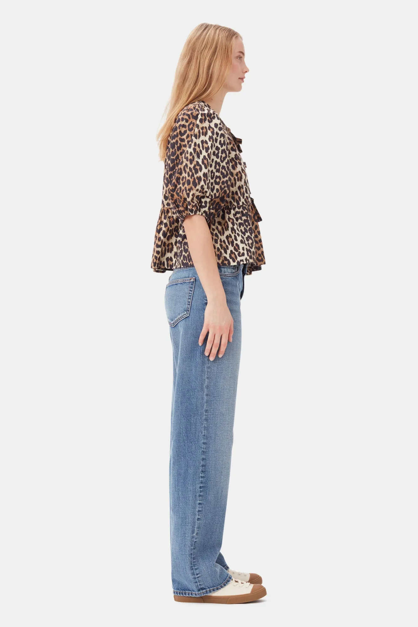 Printed Cotton Poplin Tie Blouse (Best-Seller!)