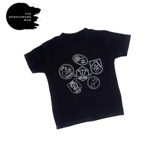 Printed - Dino patches top