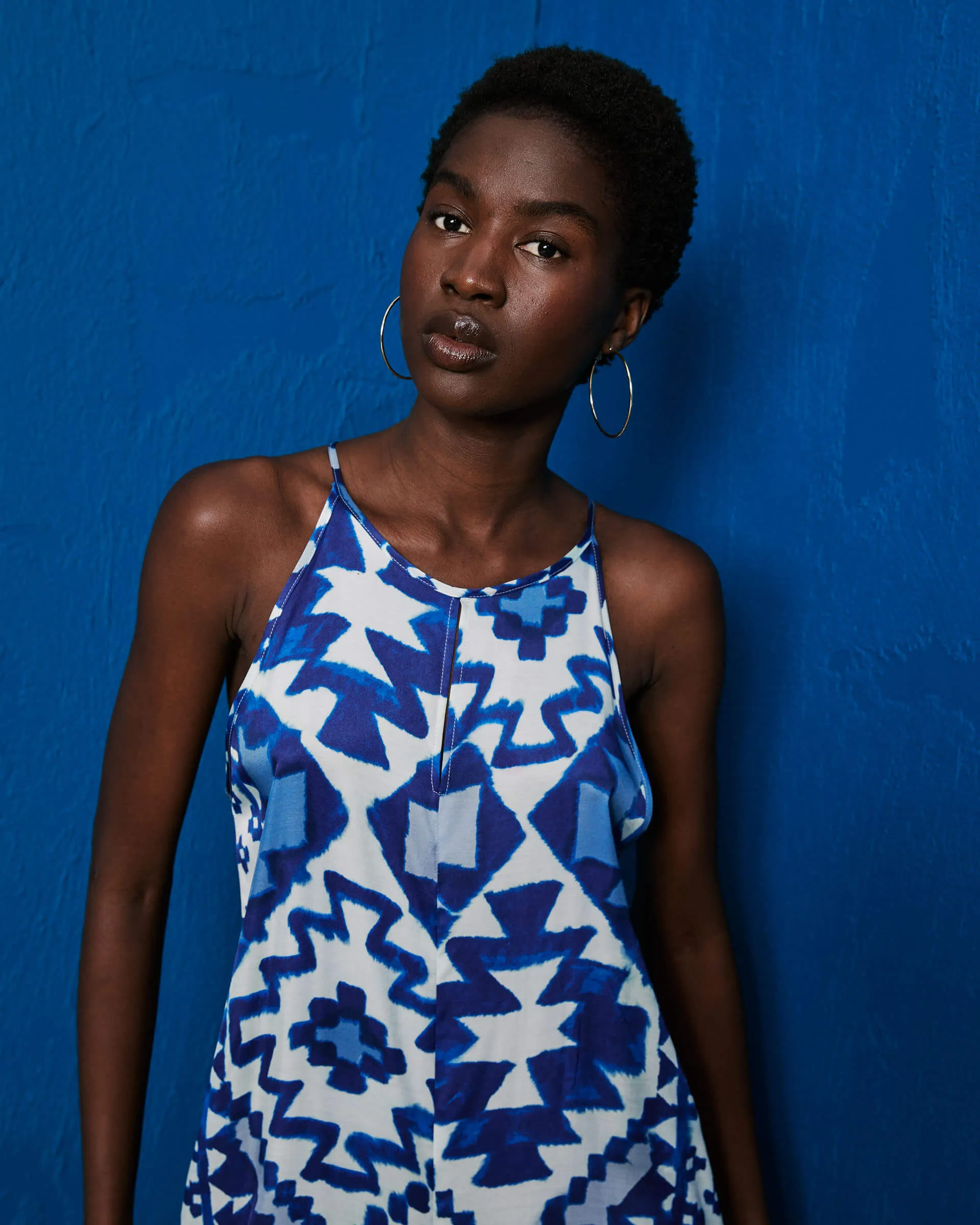 printed satin jumpsuit