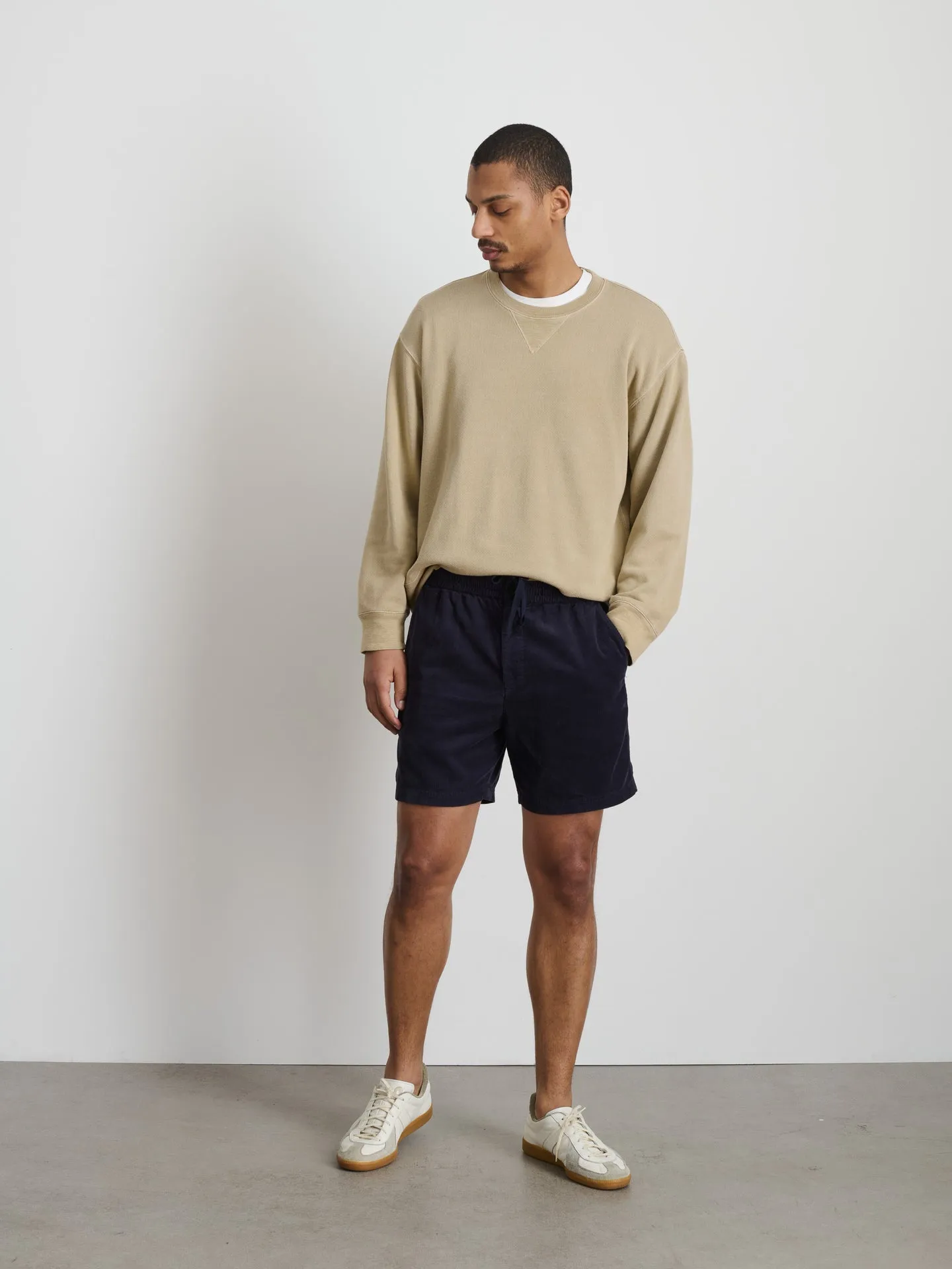 Pull on Short in Fine Wale Corduroy