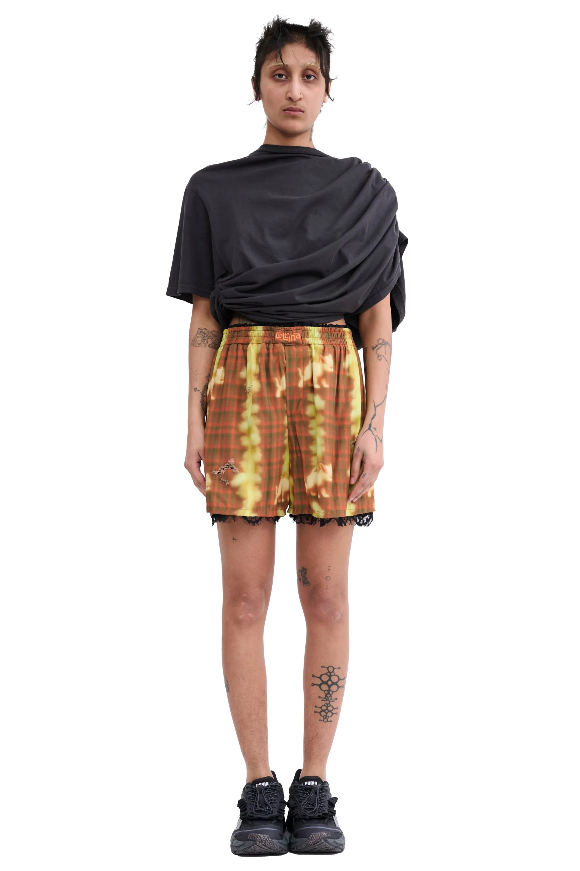 PUPPY PLAID ODEON BOXER