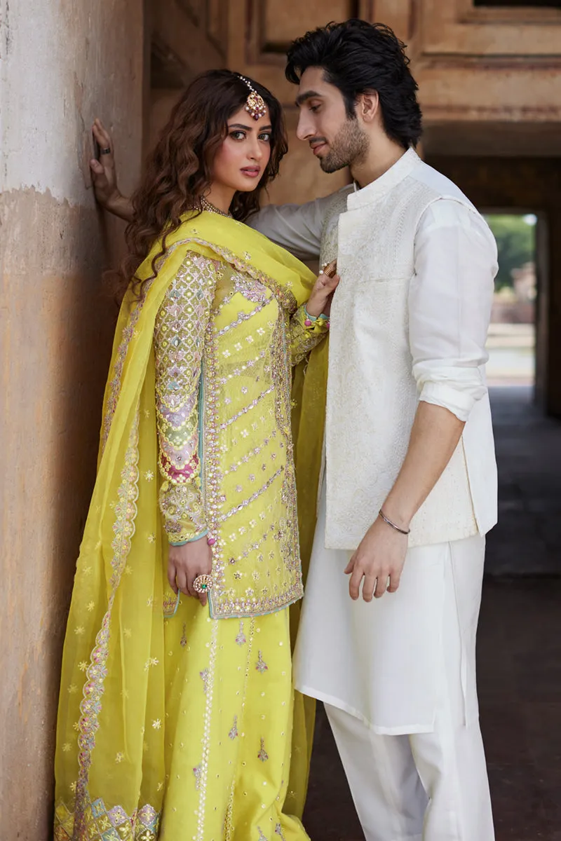 Qalamkar Sadmani Luxury Formals Unstitched 3pcs