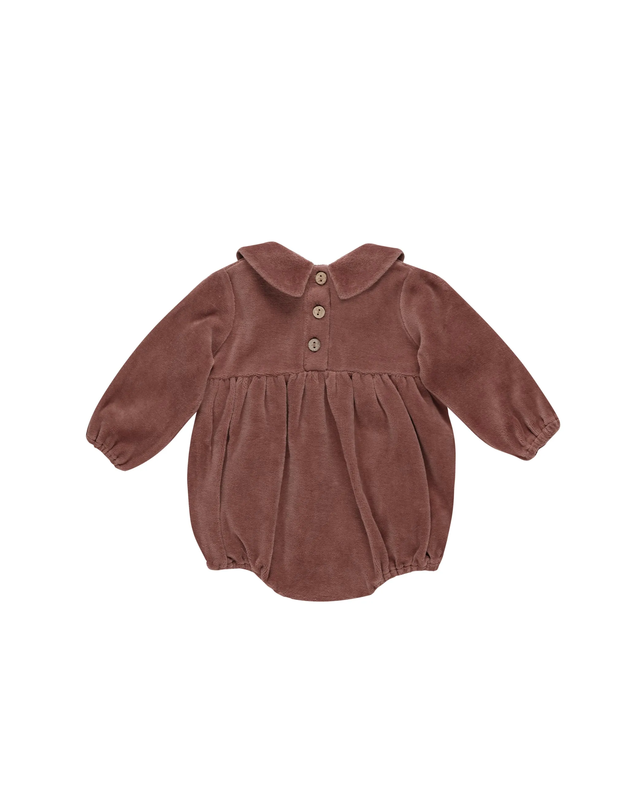 Quincy Mae Peter Pan Romper || Cranberry