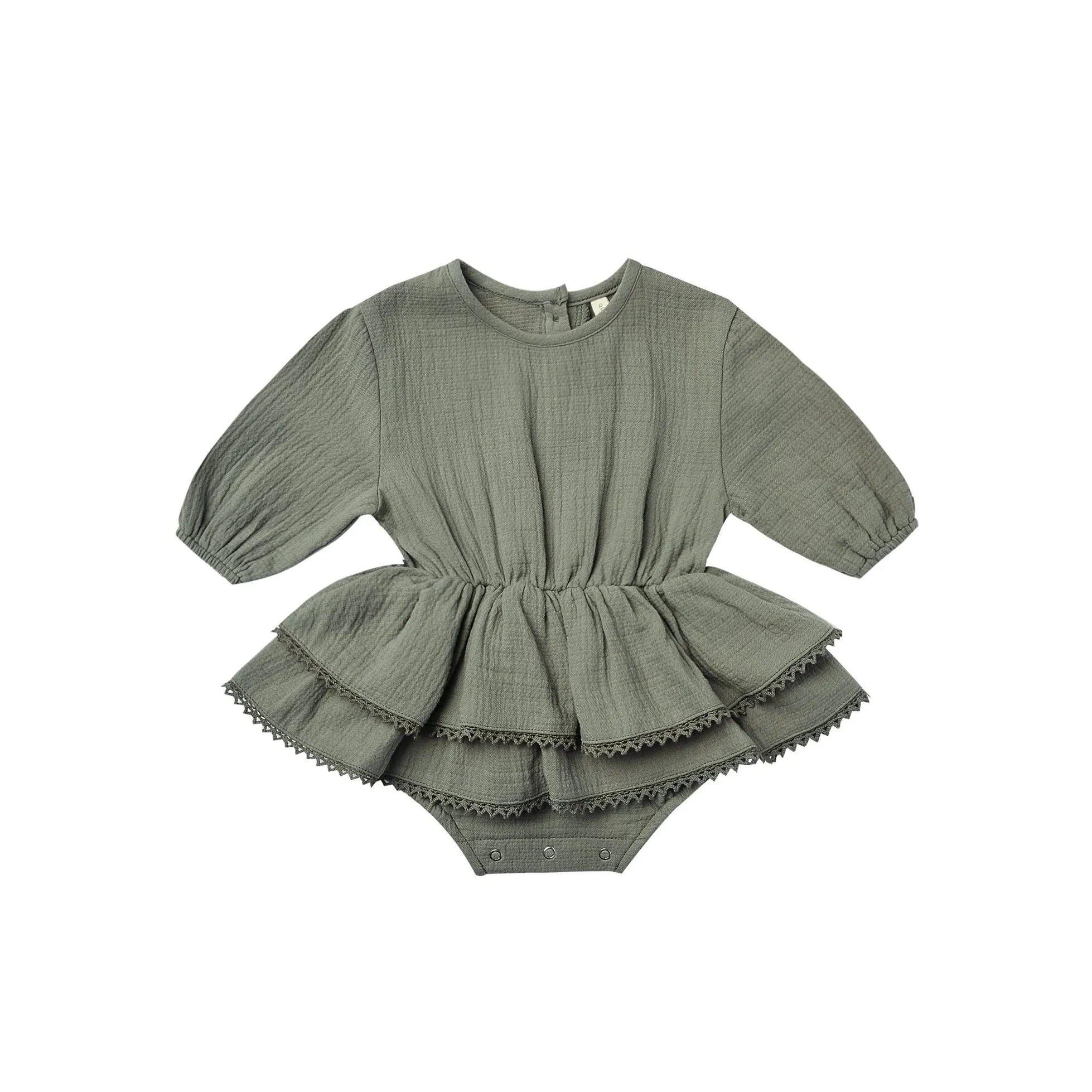 Quincy Mae Rosie Romper - Basil