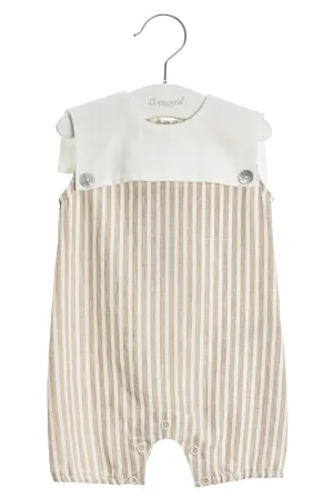 "Bernard" Linen Stripe Sailor Romper
