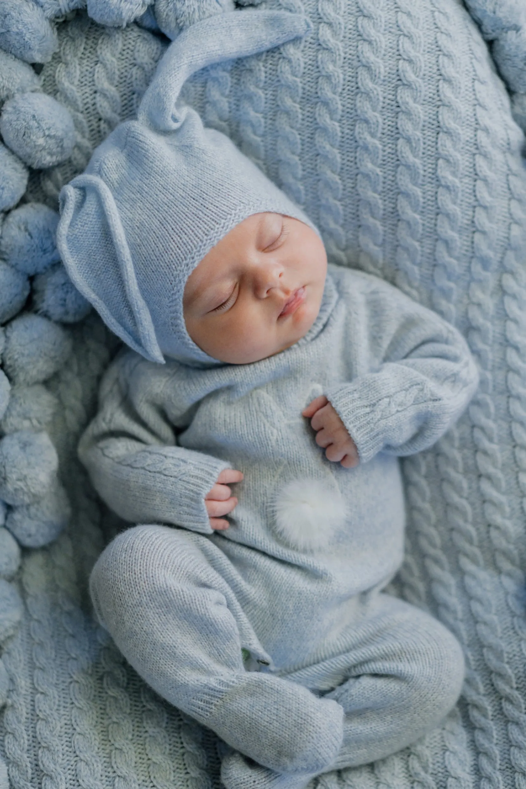 "Binky" Cashmere Bunny Babygrow