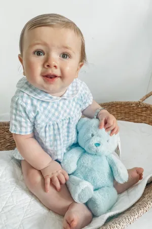 "Blake" Blue Gingham Romper