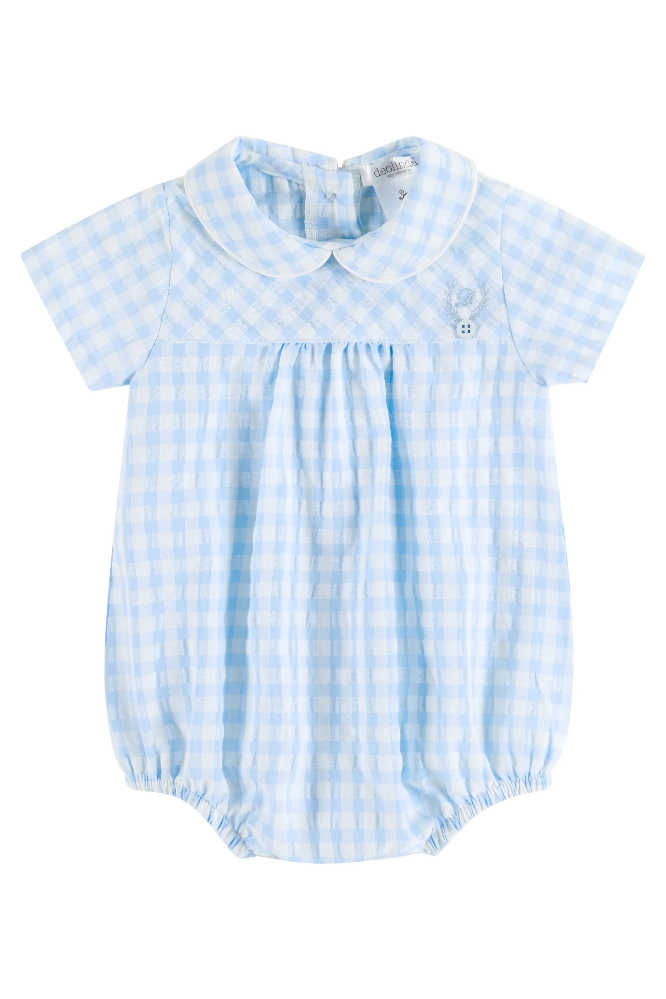 "Blake" Blue Gingham Romper