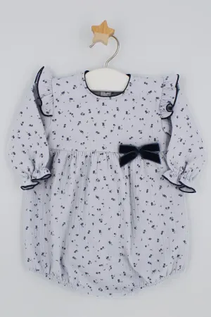 "Clara" Powder Blue Floral Romper
