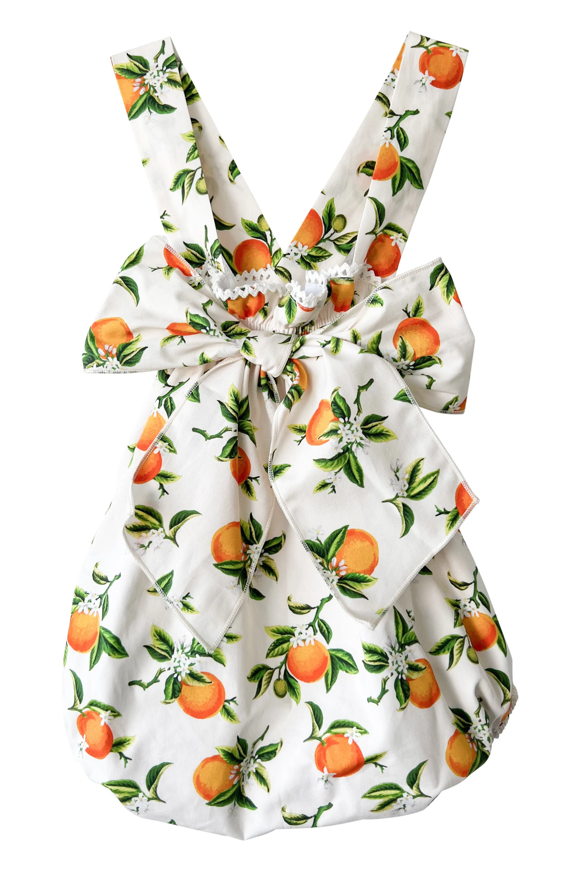 "Clementine" Orange Print Bow Shortie