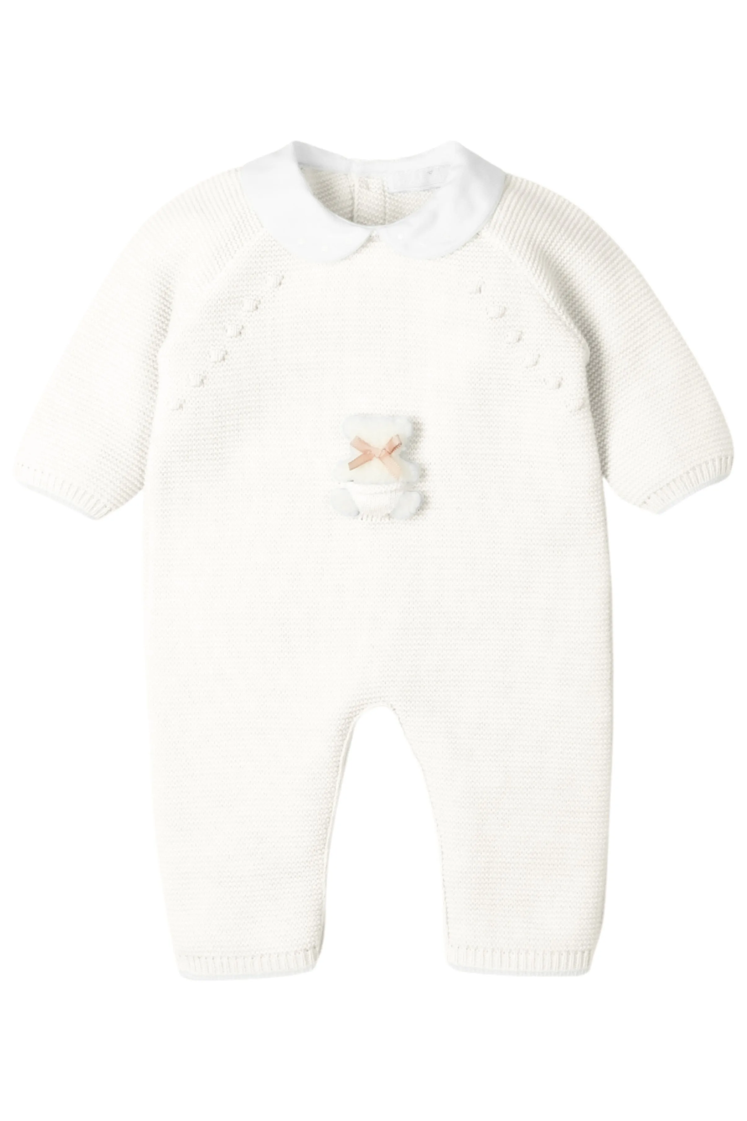 "Darby" Ivory Knit Teddy Romper