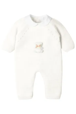 "Darby" Ivory Knit Teddy Romper