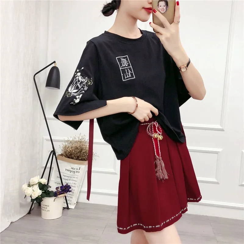 "EMBROIDERED FOX FAIRY" SHIRT S031401