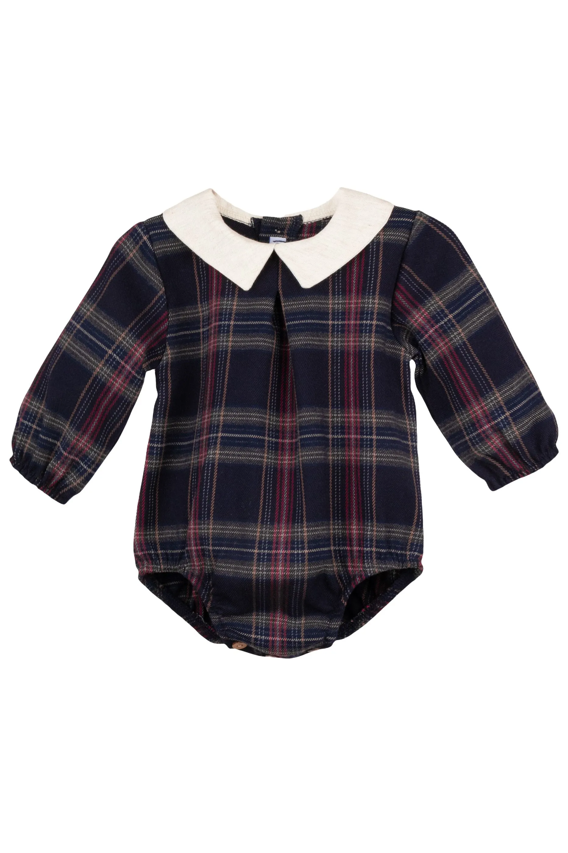 "Gabriel" Navy Tartan Romper