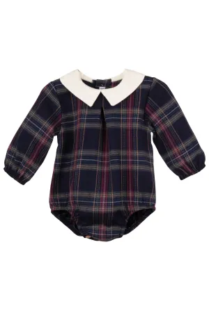 "Gabriel" Navy Tartan Romper
