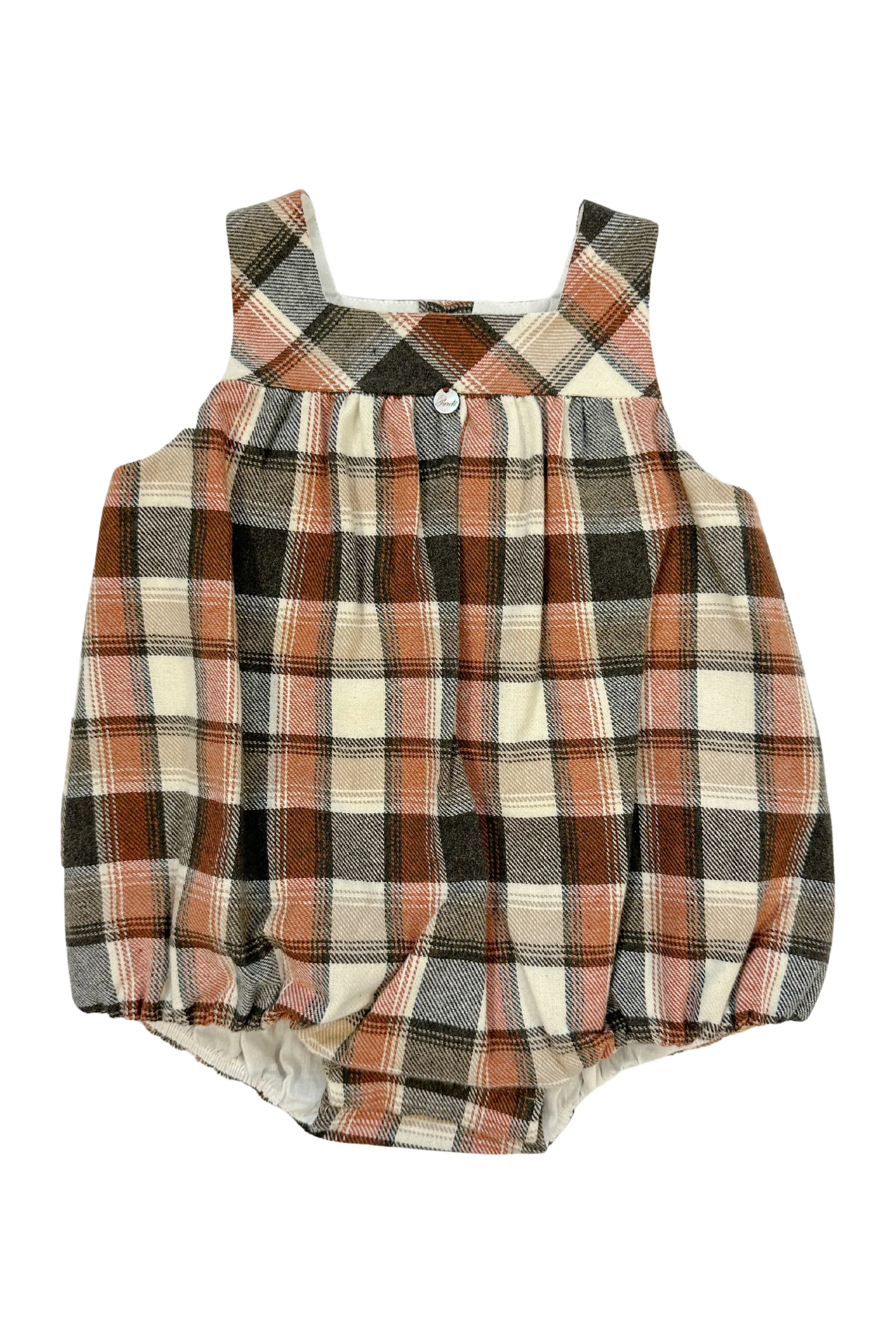 "Holden" Rust Tartan Romper