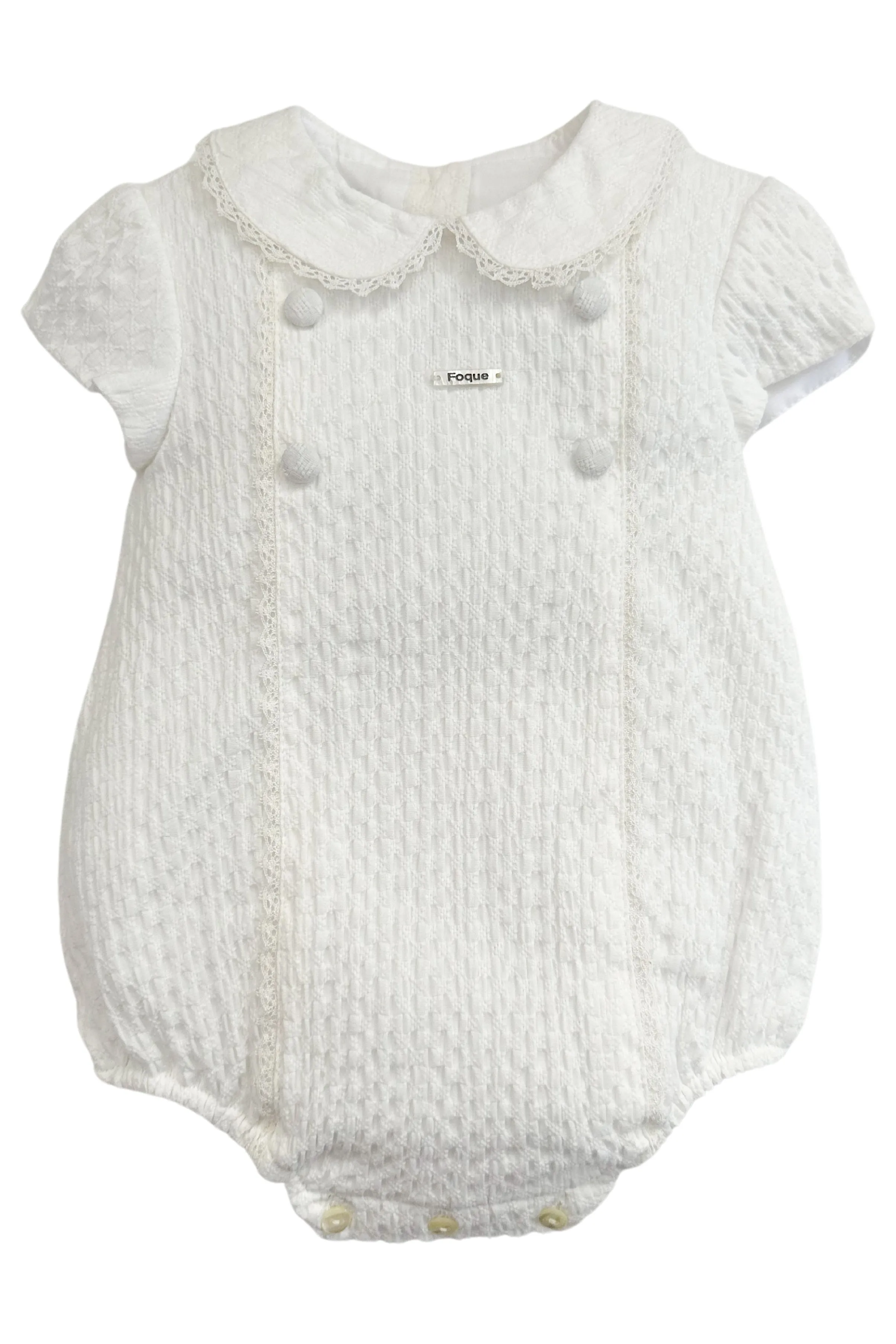 "Lux" Ivory Cotton Romper