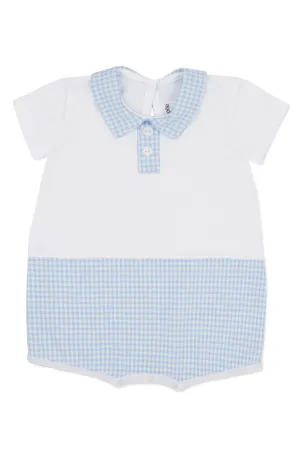 "Monty" Blue Gingham Romper