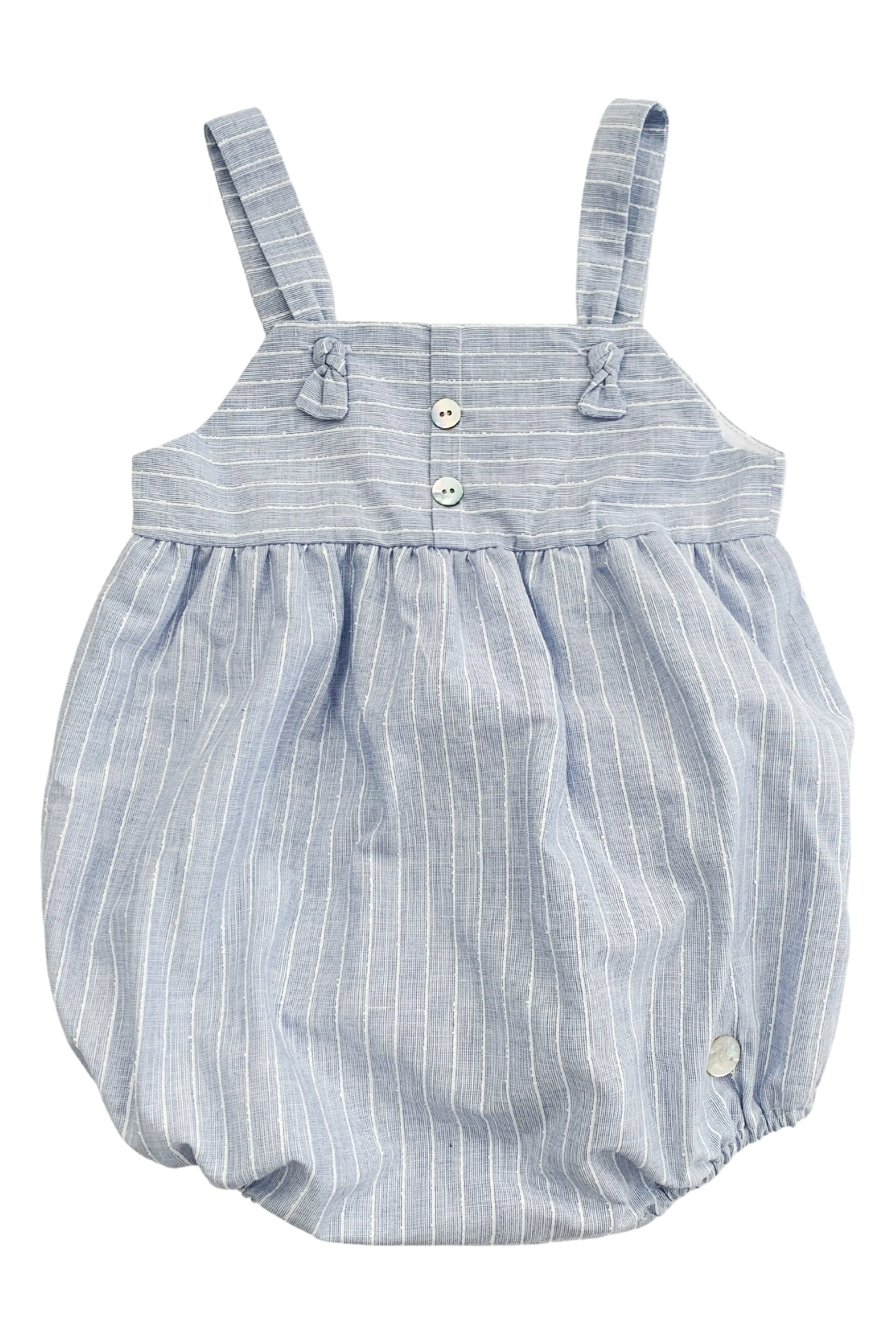 "Remi" Blue Striped Romper