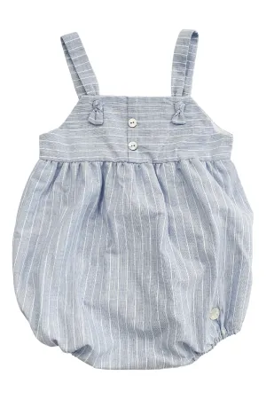 "Remi" Blue Striped Romper