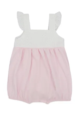 "Sienna" Pink Broderie Anglaise Romper