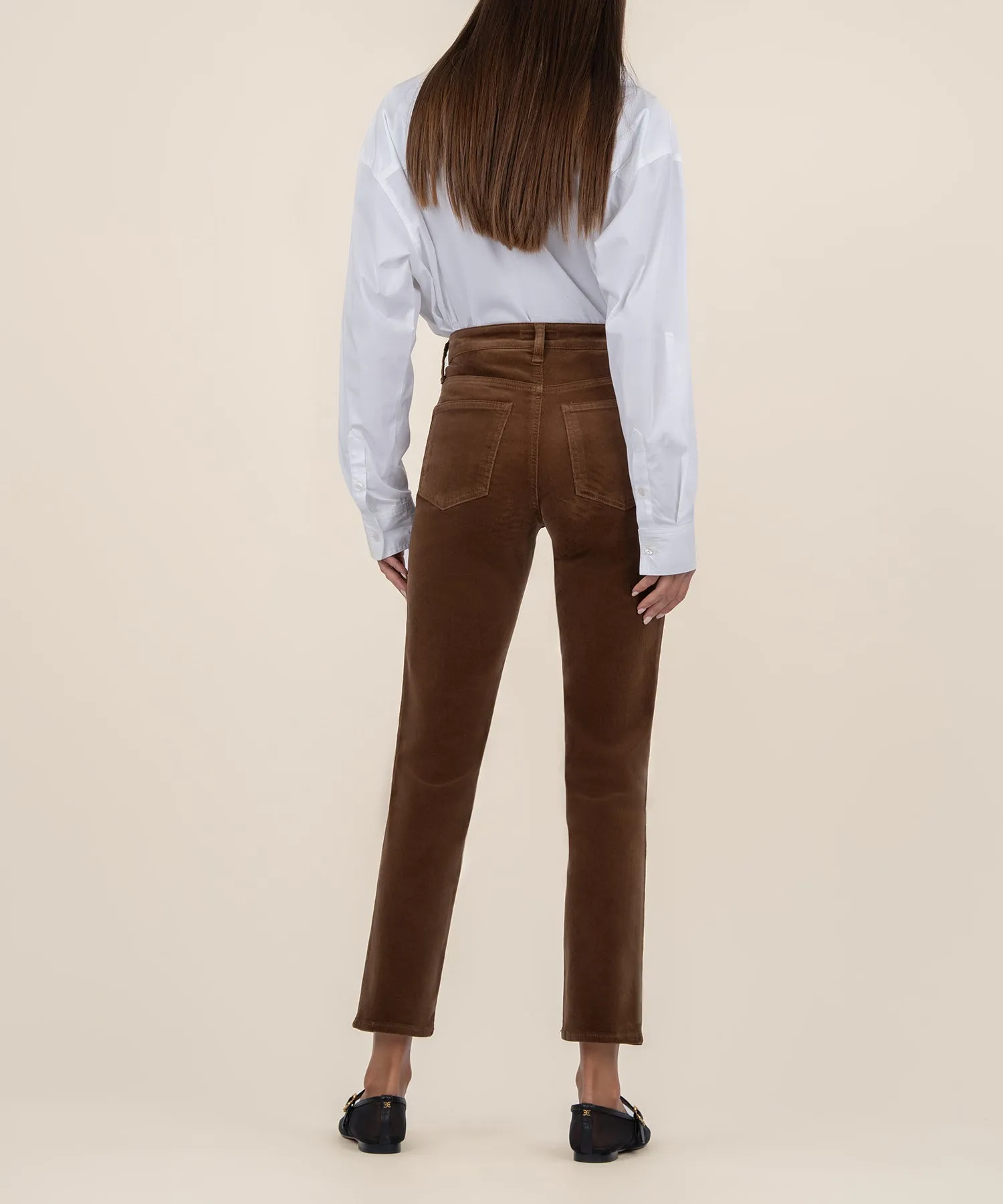 Rachael Corduroy Mom Jean, Long - FINAL SALE