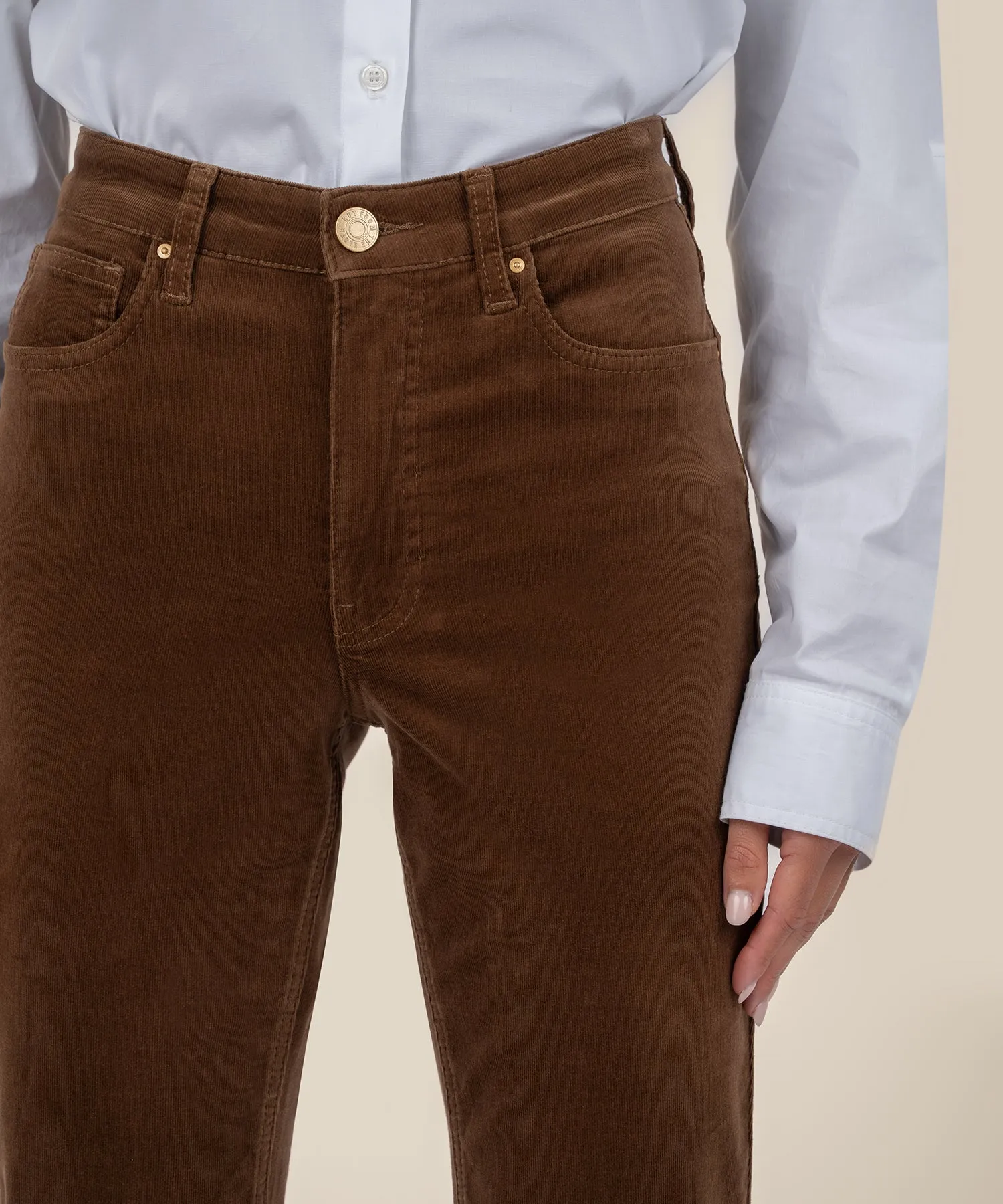 Rachael Corduroy Mom Jean, Long - FINAL SALE