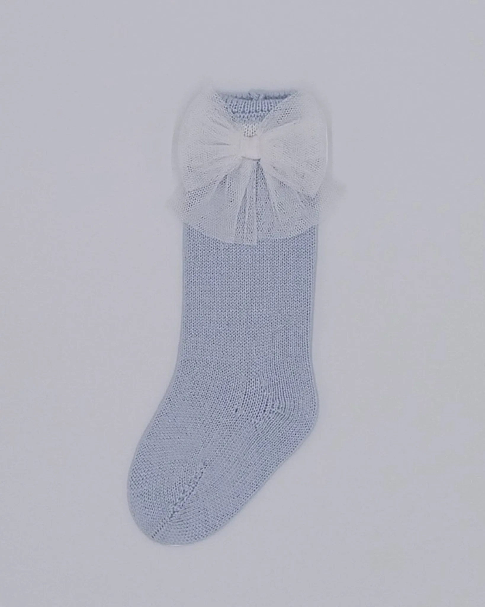 Rahigo Camel & Cream Tulle Bow Knitted Socks