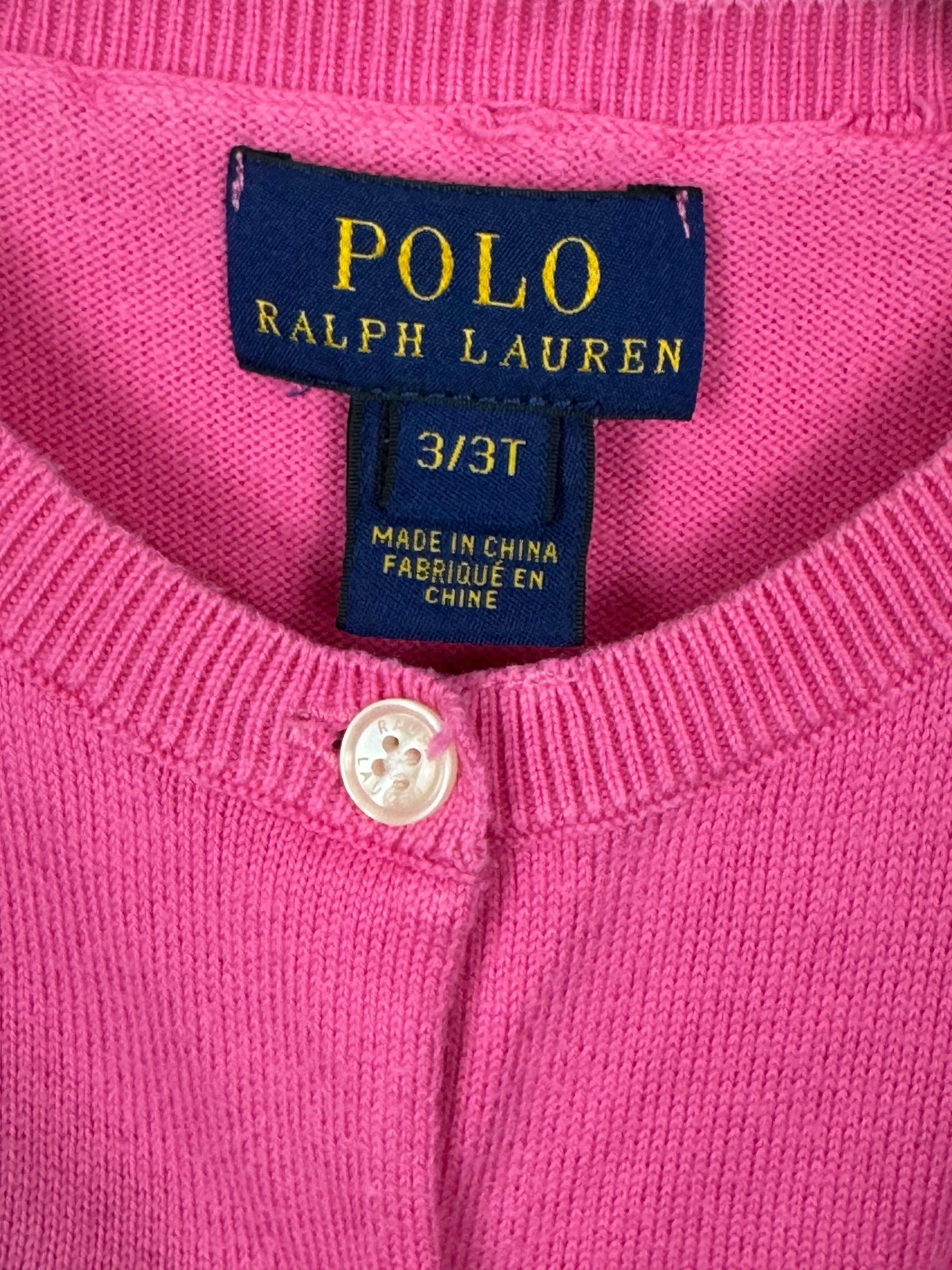 Ralph Lauren Pink Cardigan 3y