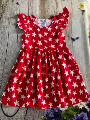 Red dress white stars