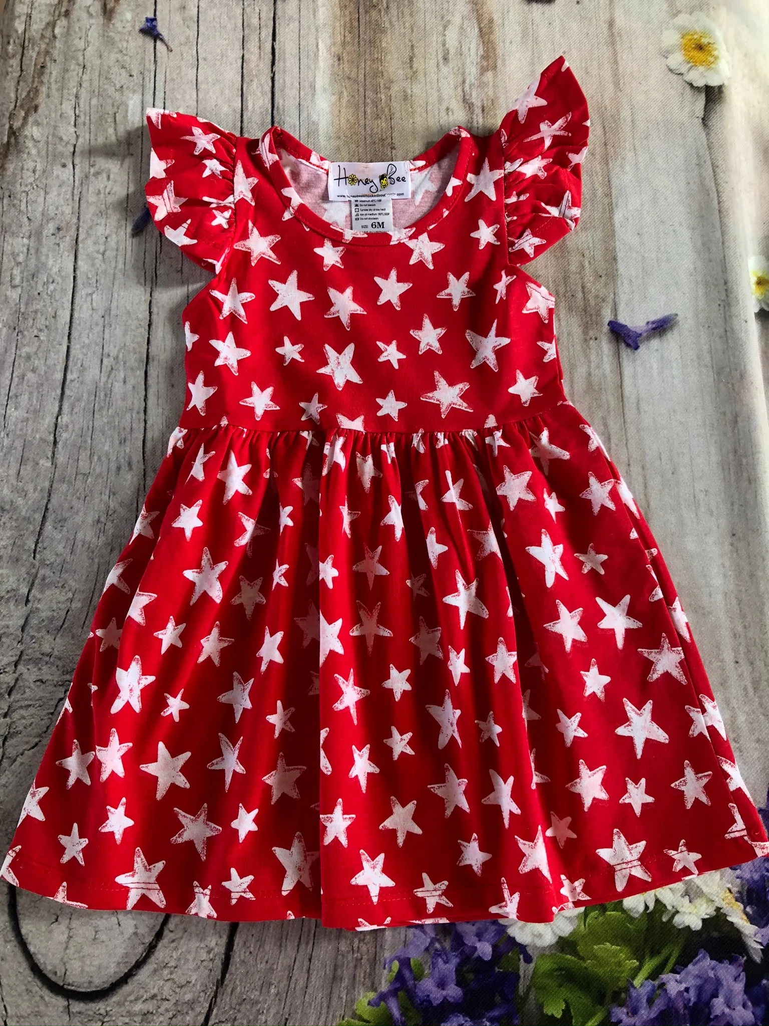 Red dress white stars