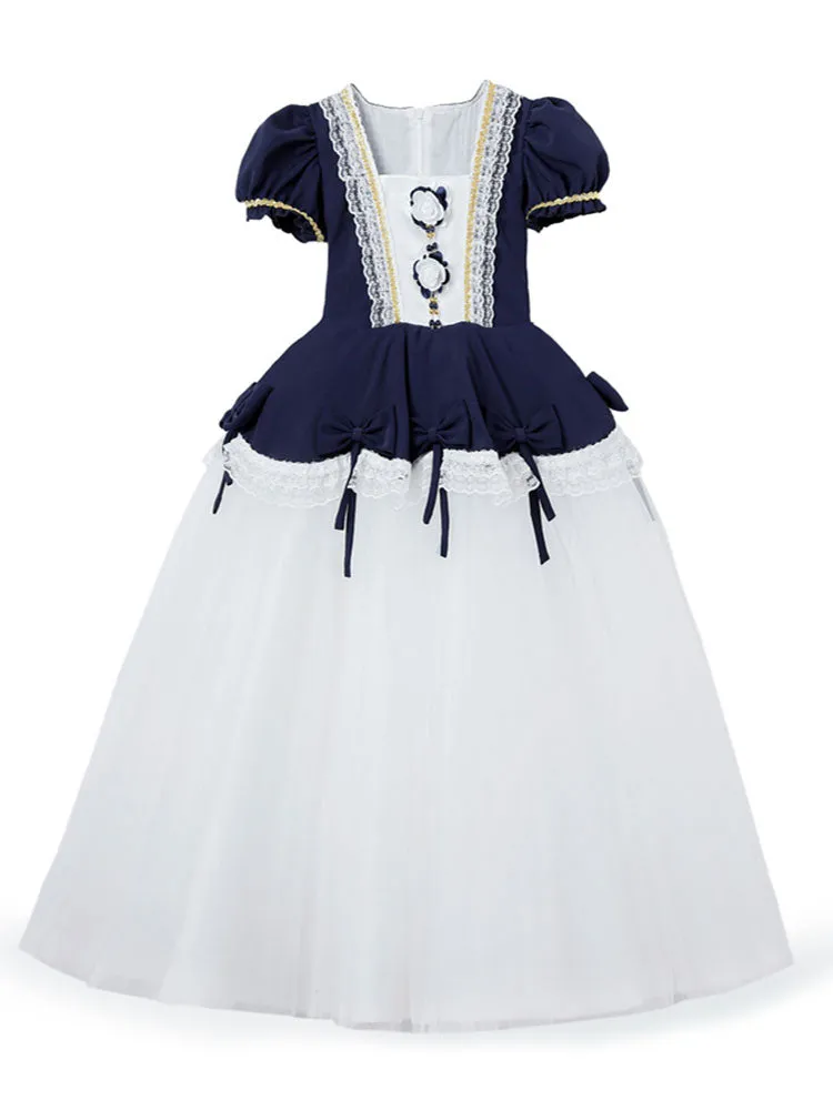 Red Jewel Neck Polyester Short Sleeves Short A-Line Embroidered Formal Kids Pageant flower girl dresses