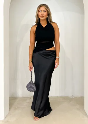 Renata Halter Maxi Dress - Black