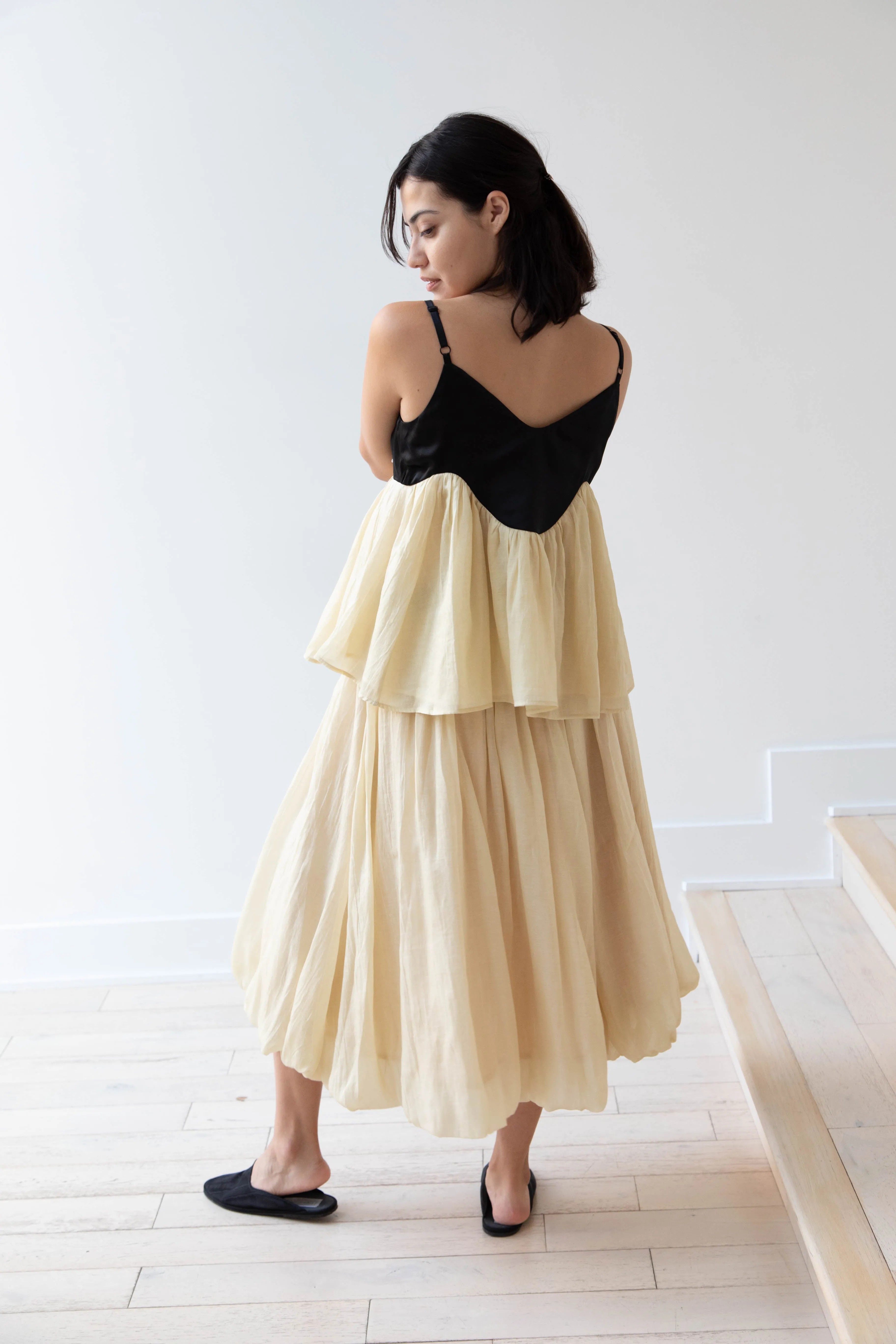 Renli Su | Cotton Silk Camisole in Powder Apricot