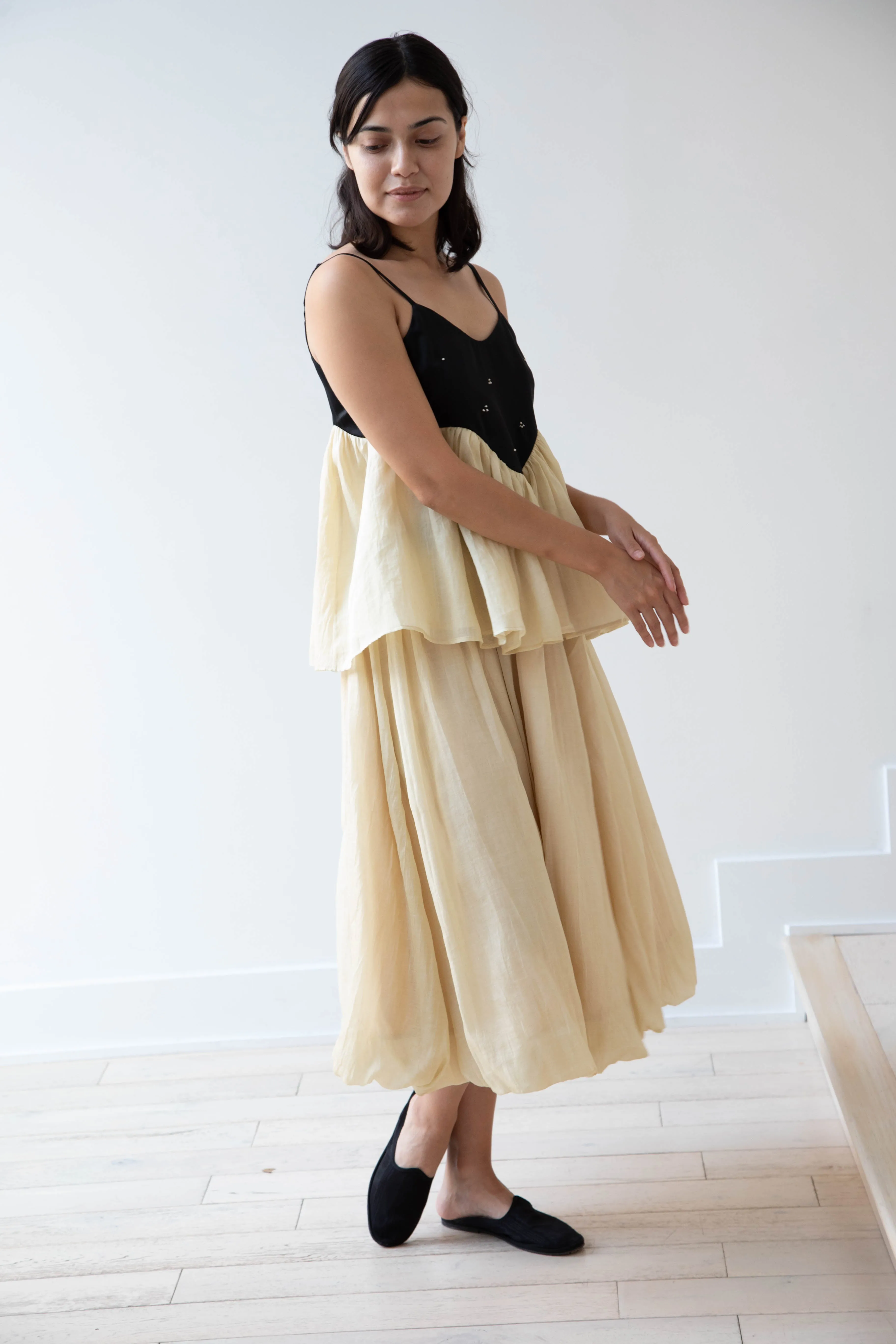 Renli Su | Cotton Silk Camisole in Powder Apricot