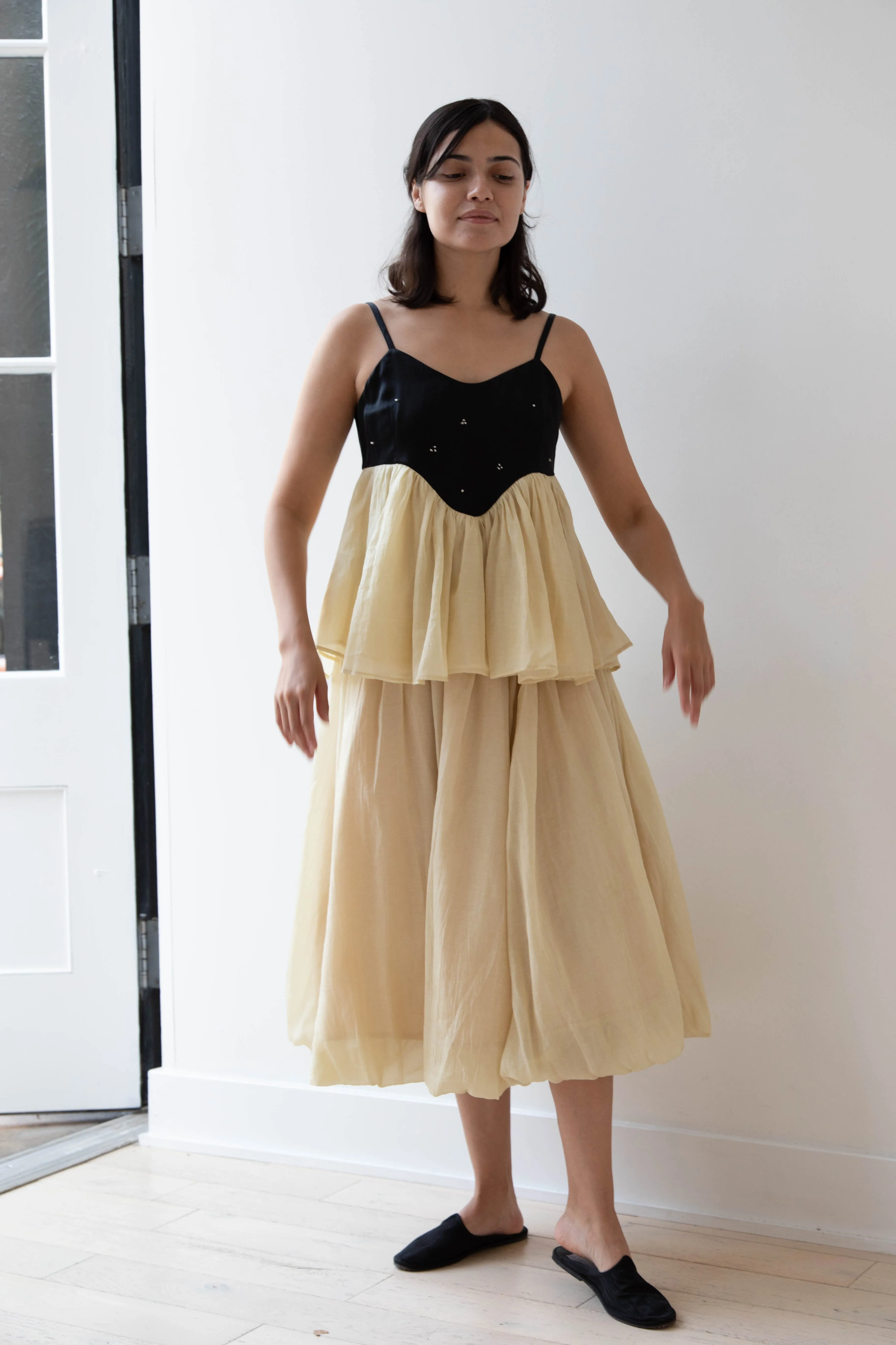 Renli Su | Cotton Silk Camisole in Powder Apricot