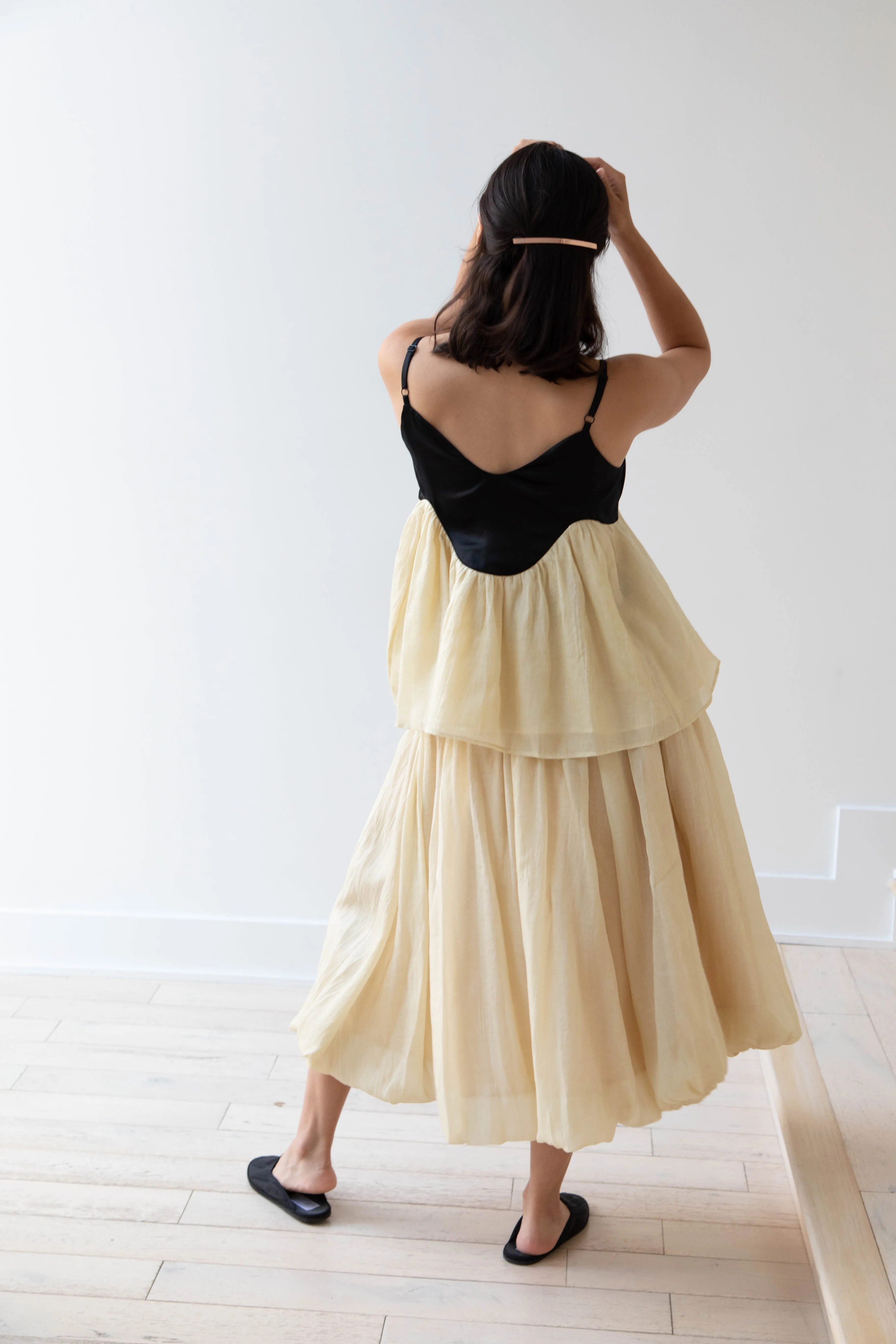 Renli Su | Cotton Silk Camisole in Powder Apricot