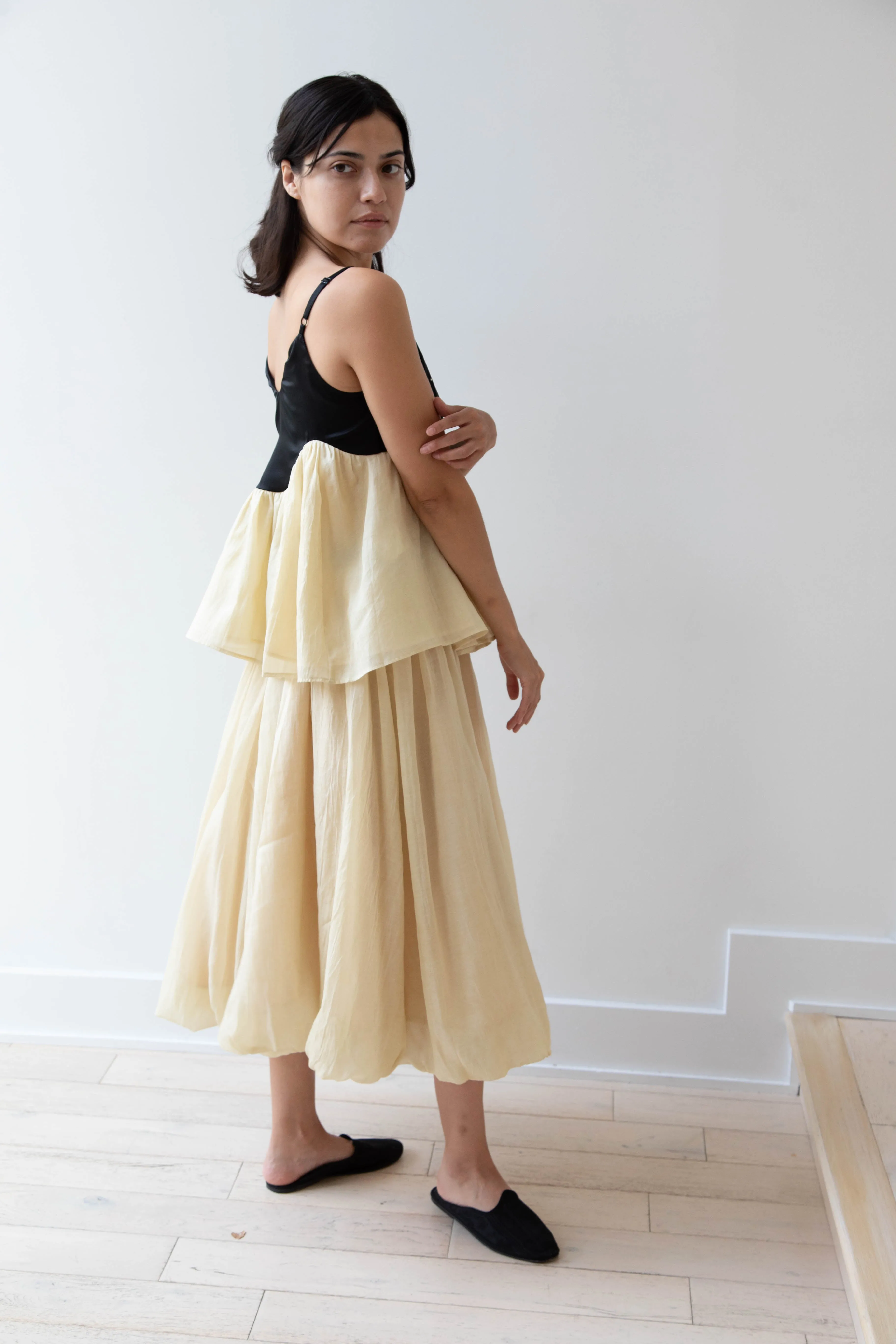 Renli Su | Cotton Silk Camisole in Powder Apricot