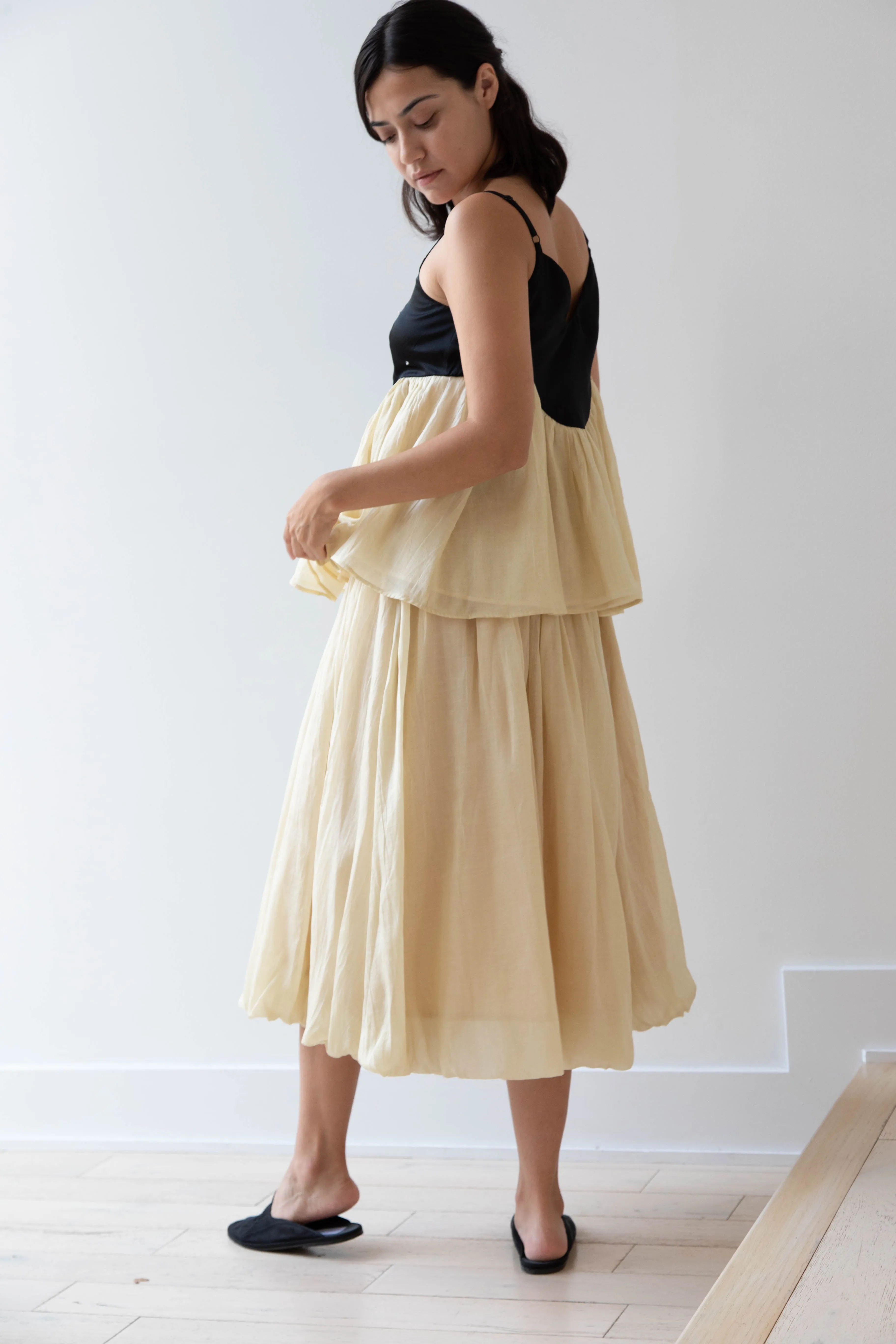Renli Su | Cotton Silk Camisole in Powder Apricot