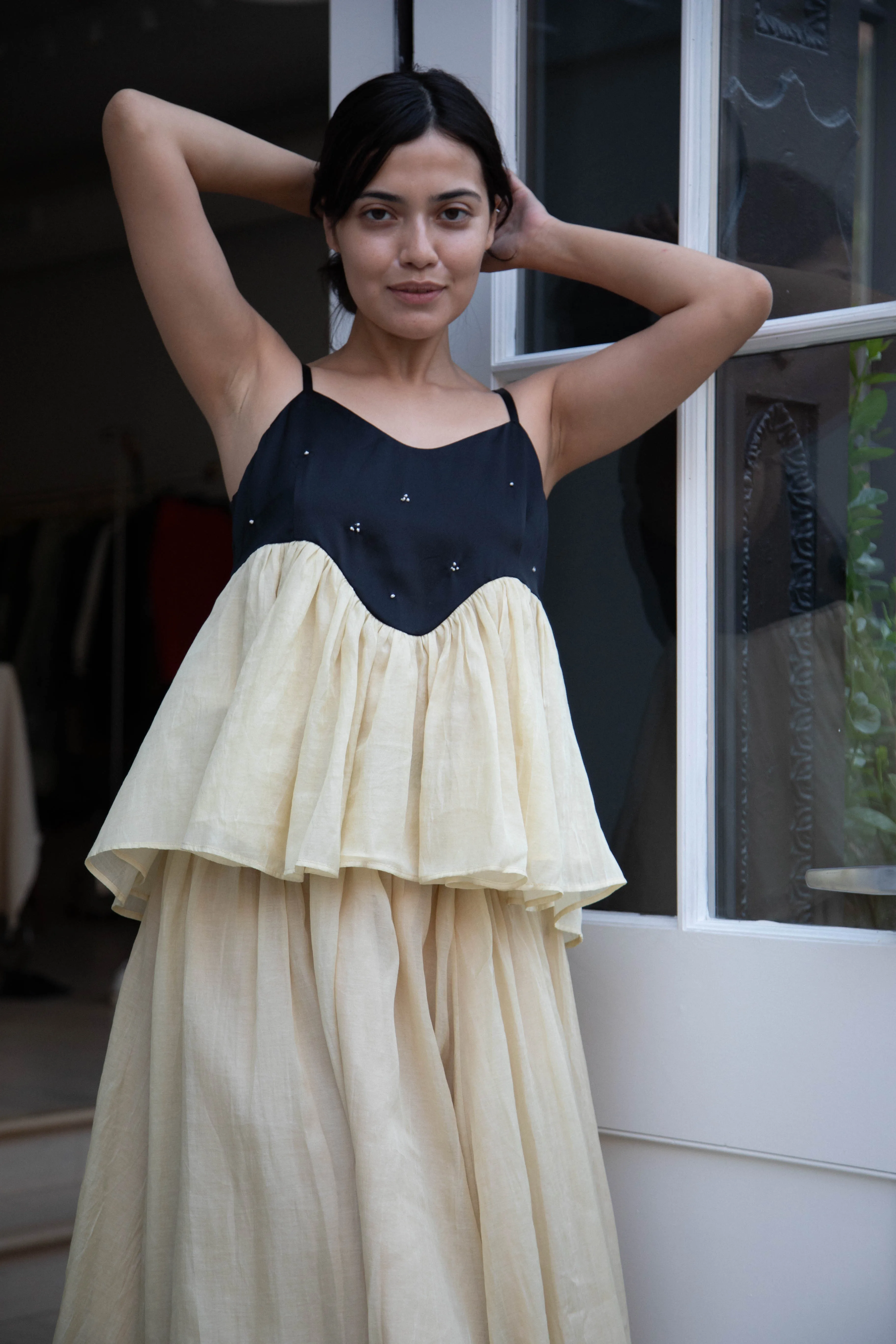 Renli Su | Cotton Silk Camisole in Powder Apricot