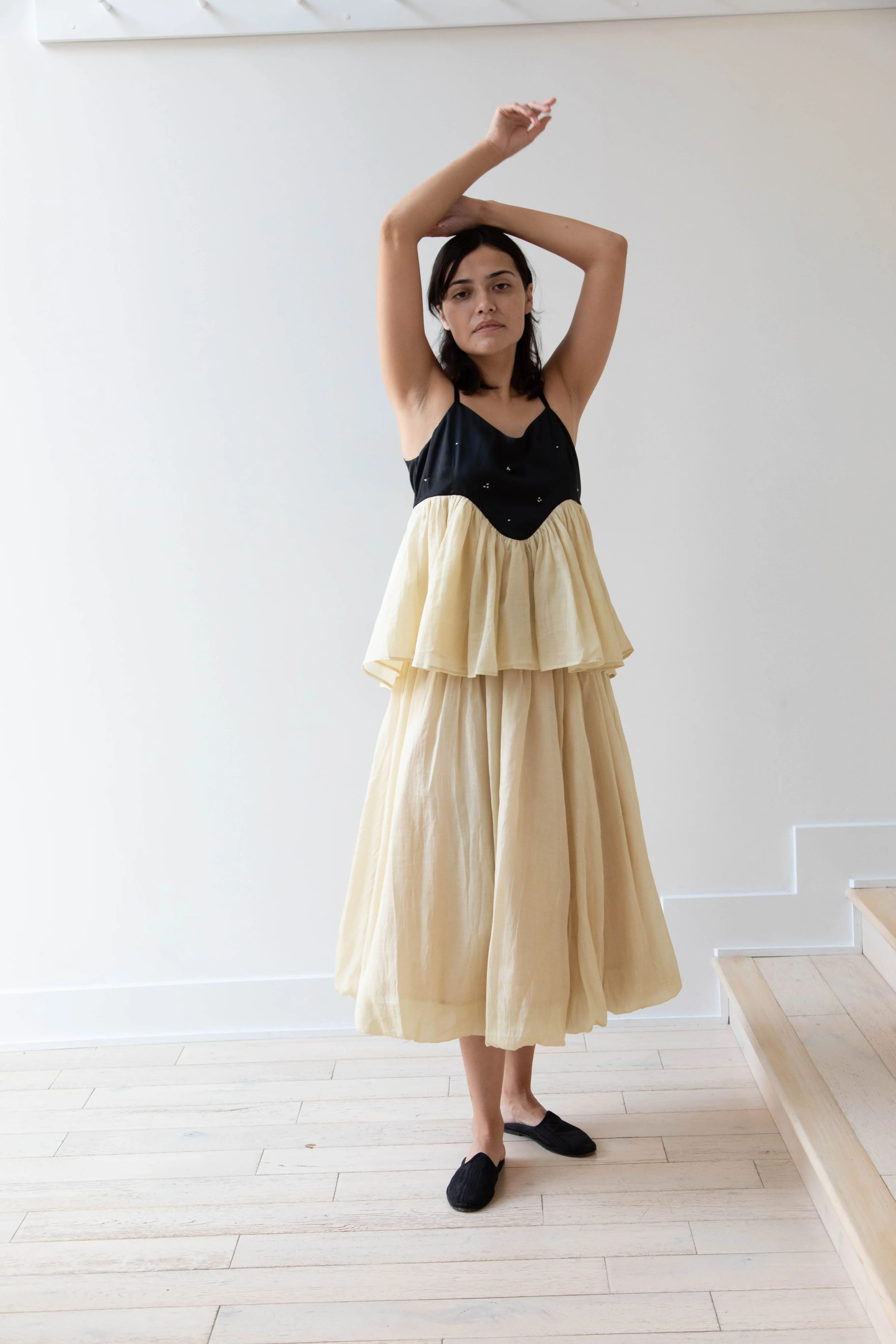 Renli Su | Cotton Silk Camisole in Powder Apricot