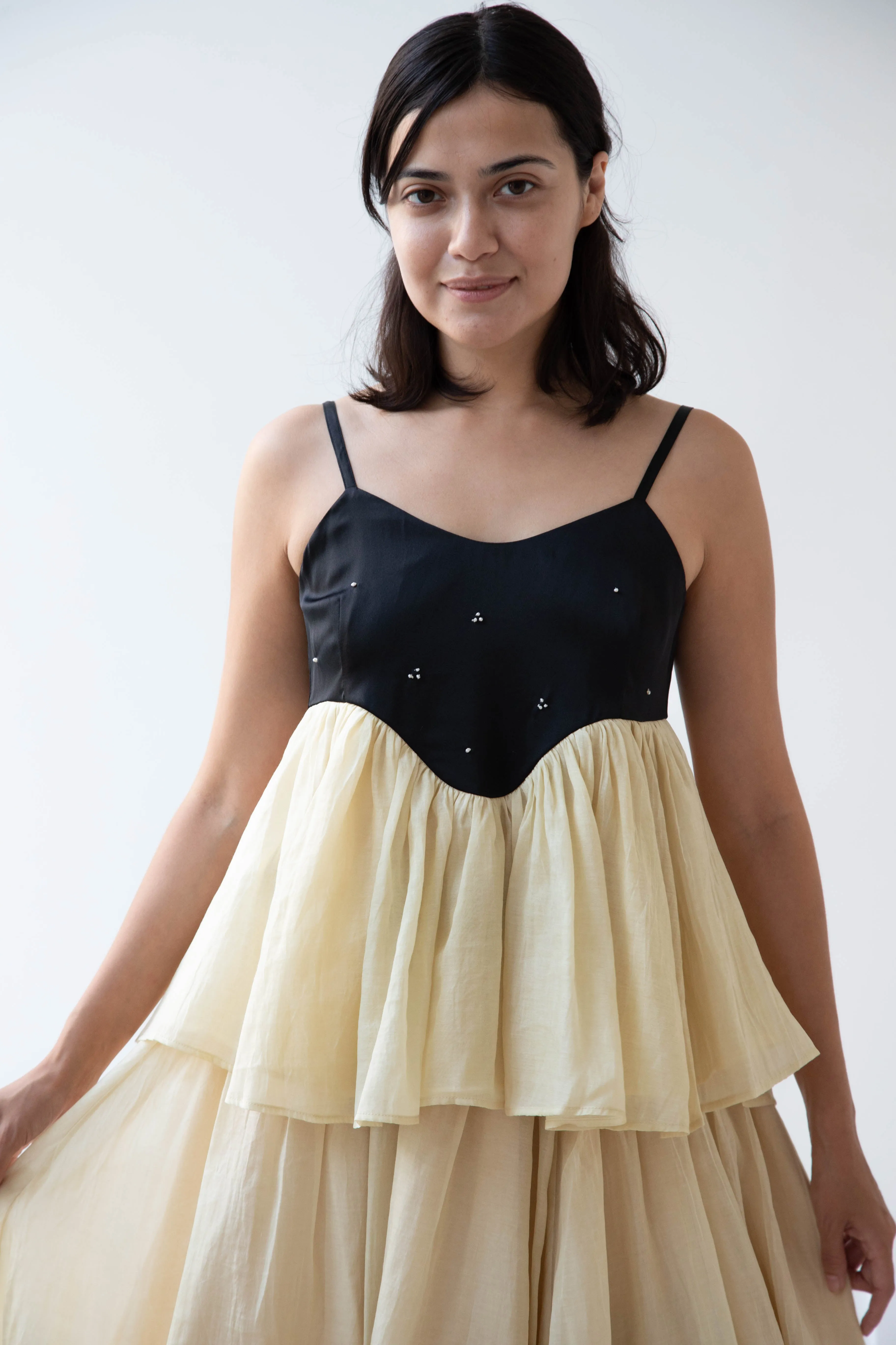 Renli Su | Cotton Silk Camisole in Powder Apricot