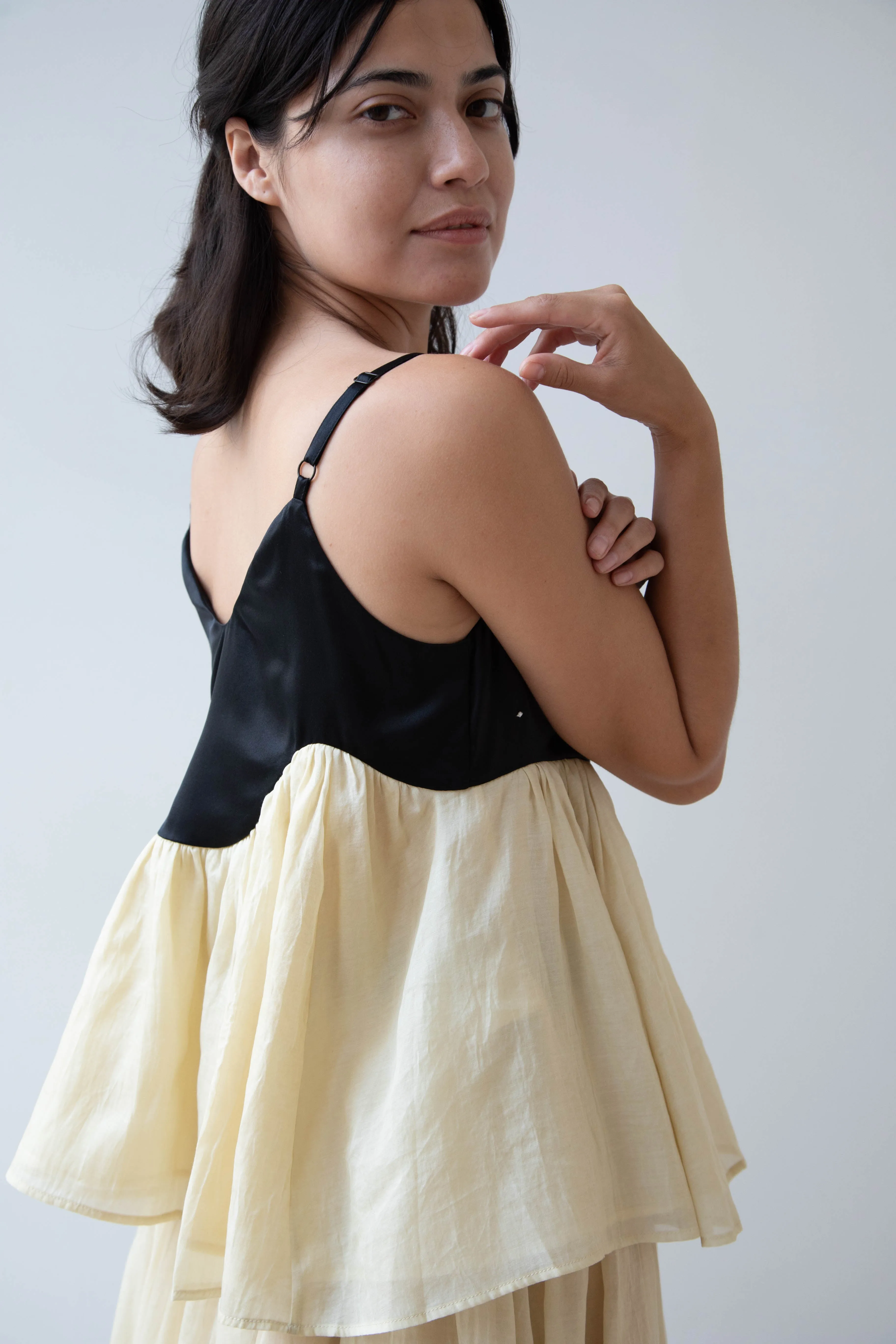Renli Su | Cotton Silk Camisole in Powder Apricot