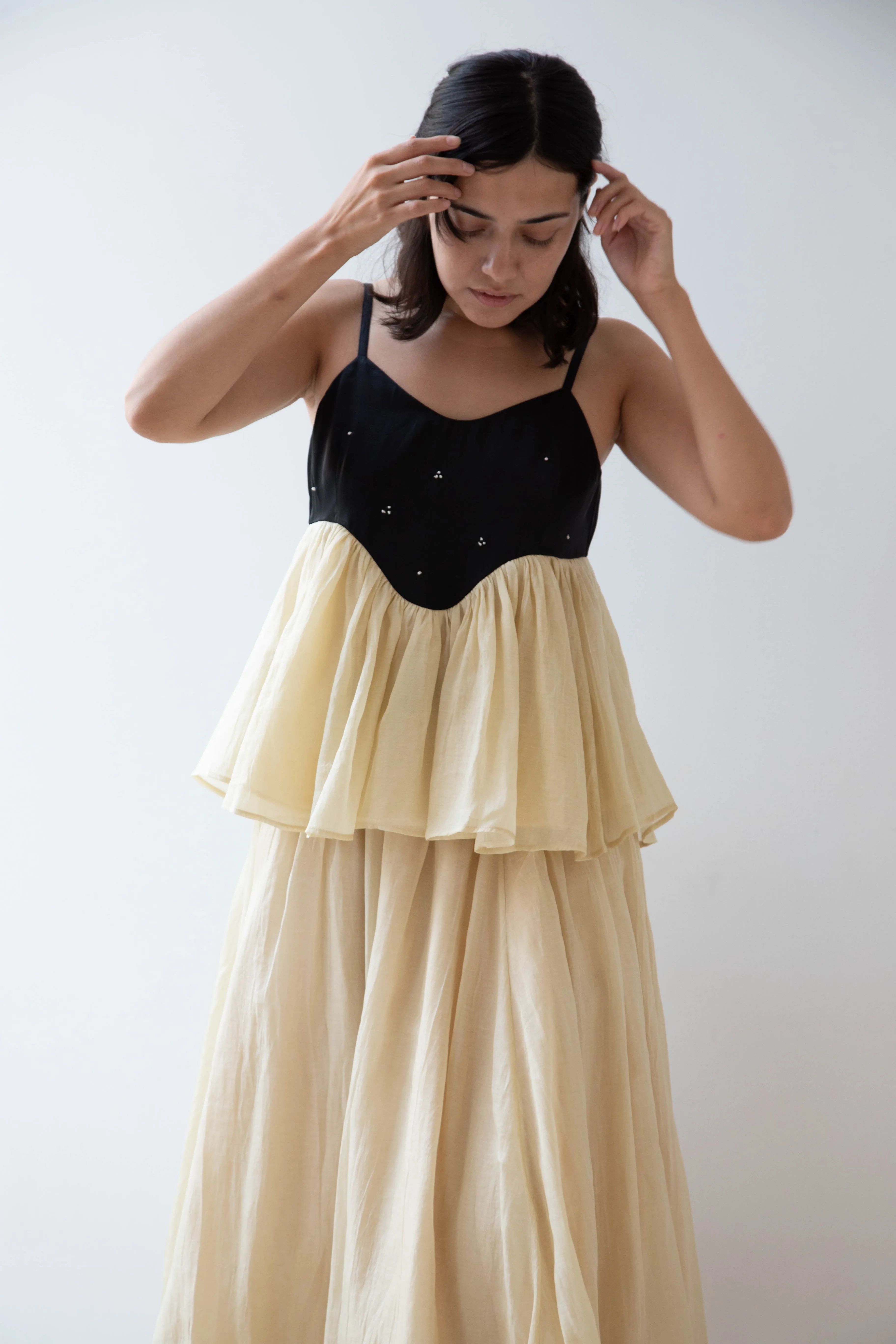 Renli Su | Cotton Silk Camisole in Powder Apricot