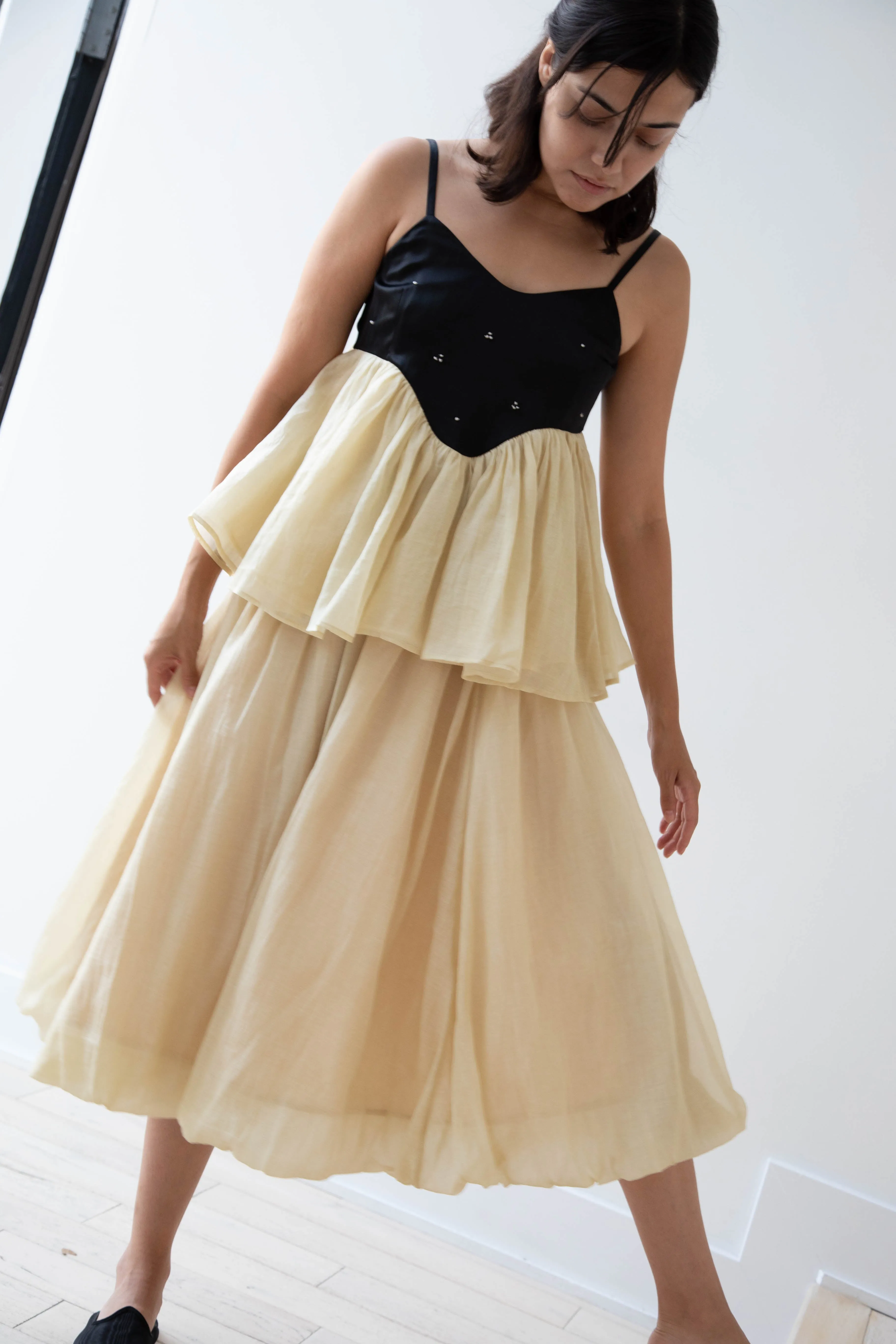 Renli Su | Cotton Silk Camisole in Powder Apricot